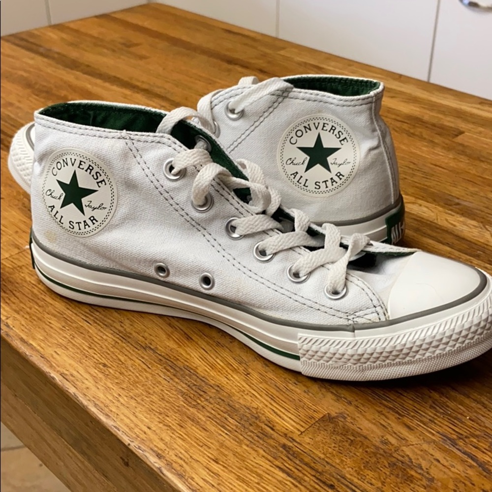 White Mid Tops Converse All Stars